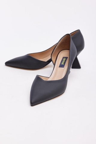 Derinet Kısa Topuk Saten Kadın Stiletto 001