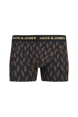 Jack & Jones Erkek 3'lü Boxer Paketi - Logo - 12298686 Siyah