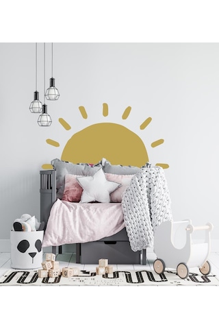 Güneş Bohem Duvar Sticker Bebek Ve Çocuk Odası Dekoratif Duvar Çıkartma Sticker 55 X 100