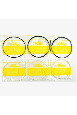 Lea Lc-28B Siyah Misinalı Alt Teller Klasik Gitar Tel Tam Set