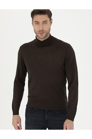 Pierre Cardin Erkek Kahverengi Triko Kazak 50270052-vr029 Kahverengi