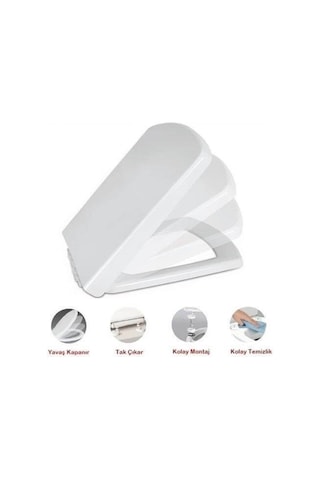 Nkp Sedef Thermoplast Yavaş Kapanır Klozet Kapağı 0337