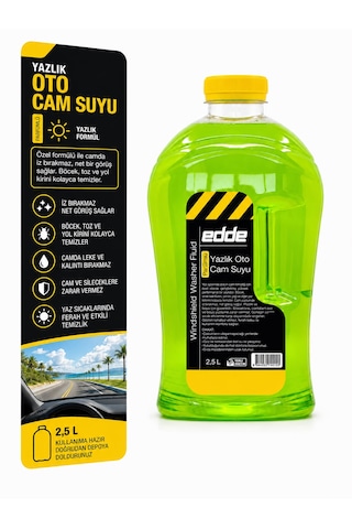 Edde Yazlık Parfümlü Oto Cam Suyu 2,5l Araba Araç Oto Yazlık Silecek Suyu
