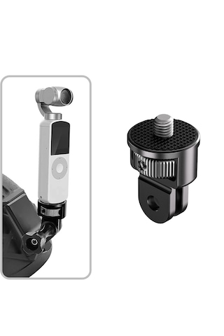 Quıckdock Qdp-15c Universal Aksiyon Kamera Adaptörü 1/4 İnç Vidalı Siyah