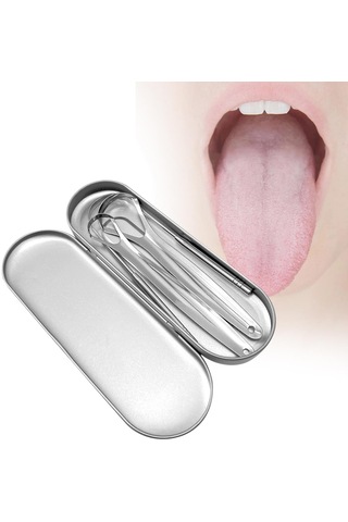 Homyl 3 Parça Dil Sıyırıcılar Taze Nefes Metal Yeniden