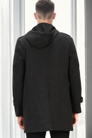 Plt9334 Dewberry Erkek Palto-desenli Antrasit Desenli Antrasit