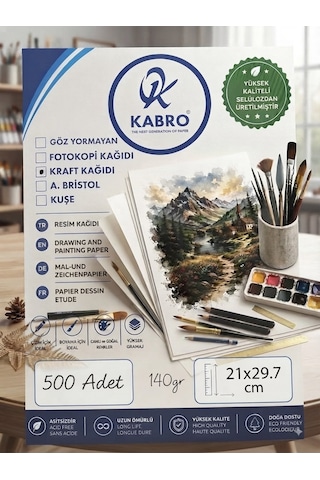 Premium Kraft Kağıt A4 140gr 500 Lü 21x29,7 Cm Yazıcı, Baskı Ve El İşi Kağıdı