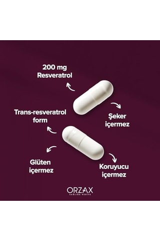 Orzax Ocean Resveratrol 200 Mg 30 Kapsül