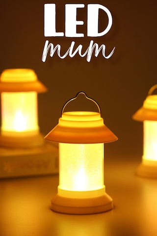3lü Led Mum Sokak Lambası Tip Kulplu Dumansız Pilli Alevli Dekoratif Yapay Mum Işıldak Beyaz 1036-9