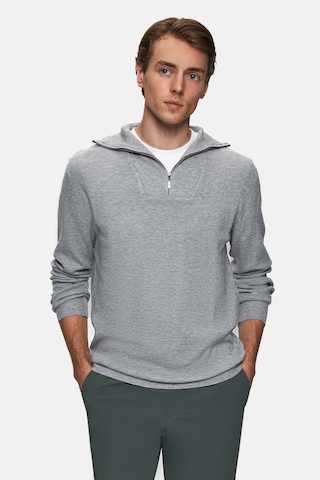 Twn Slim Fit Gri Düz Örgü Kazak 3ec0622567761 301