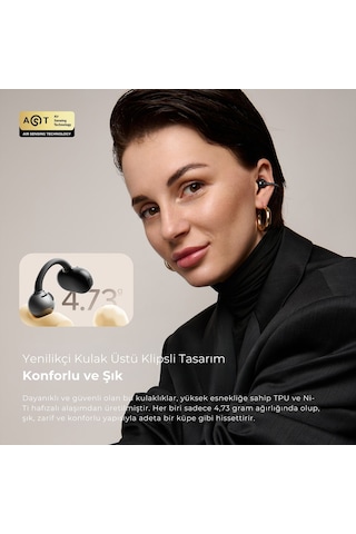 Soundpeats Pop Clip Open-Ear Enc Ows Bluetooth 5.4 Kablosuz Kulaklık