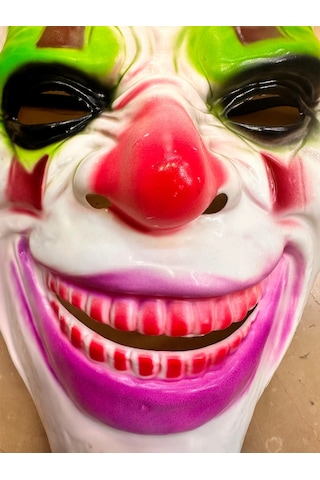 Psikopat Palyaço Temalı Joker Maskesi Çok Renkli
