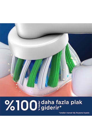 Oral-B Cross Action X-Filament Şarjlı Diş Fırçası Yedek Başlığı Beyaz 2'li