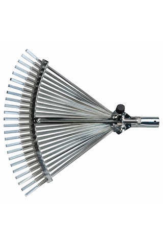 150 Cm Ahşap Saplı Ayarlanabilir Metal Yaprak Çim Tırmığı 22 Diş Bahçe Tırmığı