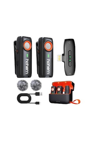 Hohem Mıc-01 Wireless 2 Kişilik Yaka Mikrofonu Lightning