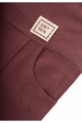 Cigit Bol Paça Keten Salopet 2-7 Yaş Mürdüm Mürdüm