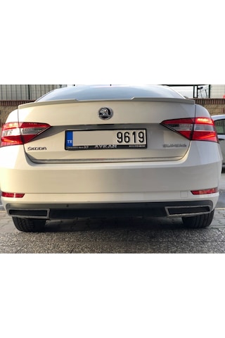 Skoda Super B Bagaj Üstü Spoiler Yapışık Anatomik Abs Plastik