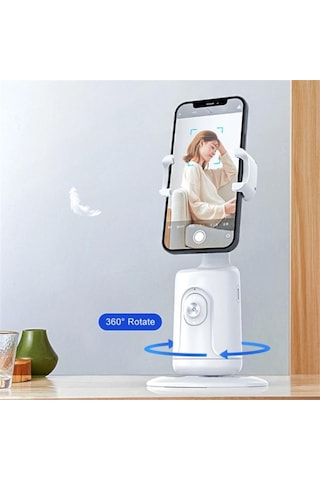 P01 Akıllı Telefon Gimbal Sabitleyici Takip Braketi Yüz Tanıma Canlı Fotoğrafçılık İçin Otomatik Takip Sabitleyici