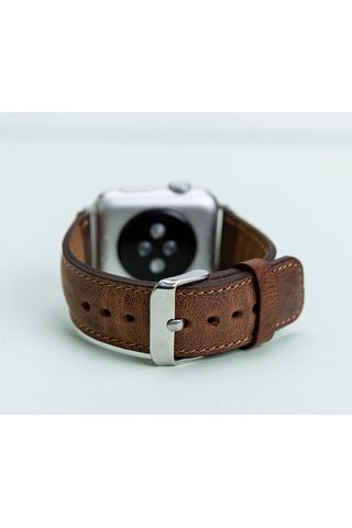 Bouletta Apple Uyumlu  Watch Deri Kordon 38-40-41 MM Antik Kahve