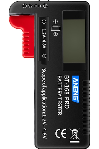 Jeemson Aneng Bt-168 Pro Akü Test Cihazı, Sayısal Göstergeli Pil Seviyesi Ve Kapasite Ölçer 1.2-4.8v