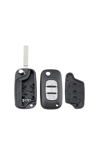 Gma Keys Renault Fluence Clio 1.kalite Kumanda Kabı 3 Tuşlu