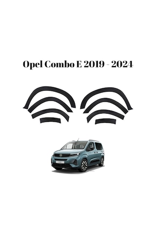 Opel Combo E 2019 2020 2021 2022 2023 2024 Uyumlu Kapı Ve Çamurluk Koruma Premium Dodik Seti Siyah 8 Parça Tam Set