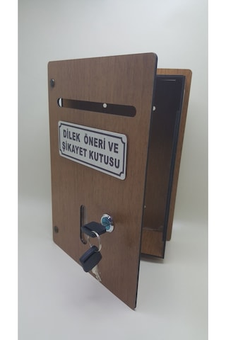 Küçük Boy Ahşap Dilek Öneri Şikayet Kutusu Yazılı