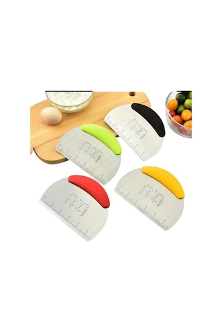 Mavi Plastik Saplı Ölçekli Çelik Kazıyıcı Çok Renkli