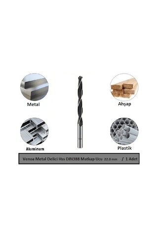 Venoa Metal Delici Hss Dın388 Matkap Ucu 22.0 Mm Paket 1 Li