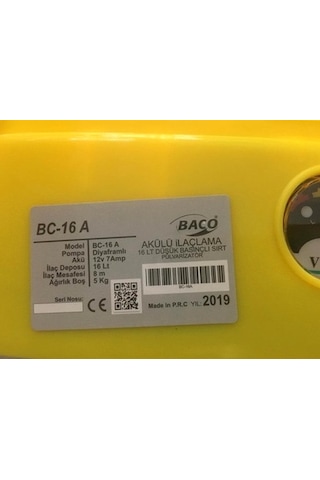 Baco Bc-16A Ilaçlama Makinesi