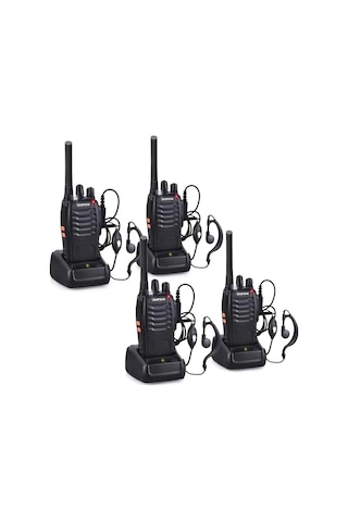 4lü Baofeng Bf-88e Lisanssız Pmr El Telsizi Kulaklık Set