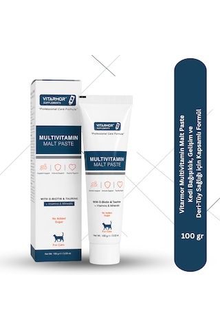 Vitarmor Multivitamin Malt Paste Kedi Bağışıklık, Gelişim Ve Deri-tüy Sağlığı İçin Kapsamlı Formül