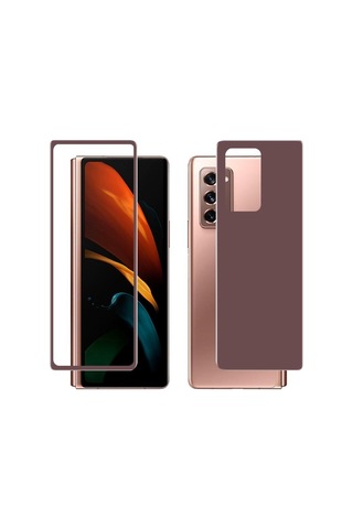 Samsung Uyumlu Galaxy Z Fold 2 Ön Arka 5D Temperli Ekran Koruyucu