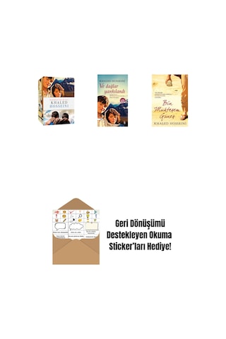 Khaled Hosseini - Kutulu Set + Ve Dağlar Yankılandı Midi Boy + Bin Muhteşem Güneş + Okuma Sticker'ları