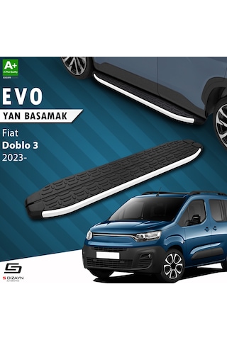 S-dizayn Fiat Doblo 3 Evo Aluminyum Yan Basamak 203 Cm 2023 Üzeri