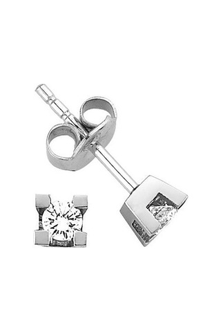0.09 Karat G-h Vs Pırlanta Pırlanta Tektaş Küpe Pe3311