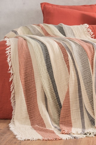 Varol 4 Katlı %100 Pamuk Müslin Pike & Yatak Örtüsü 230x250 Cm Kıremıt/230x250 Kiremit