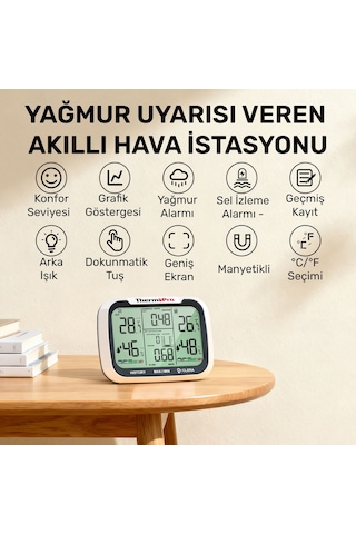 Thermopro Tp270 Termometre İç/dış Mekan Profesyonel Dijital Sıcaklık Ve Nem Ölçer