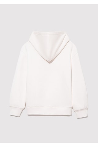 Mavi - Mavi Logo Baskılı Kapüşonlu Beyaz Sweatshirt 7610035-81964 Beyaz