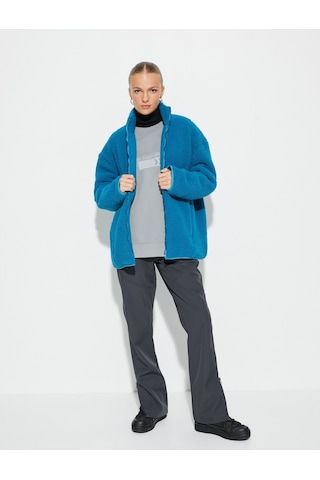 Koton Oversize Outdoor Mont Dik Yaka Cepli Fermuarlı Mavi 4wak00358ew 4WAK00358EW637 Mavi