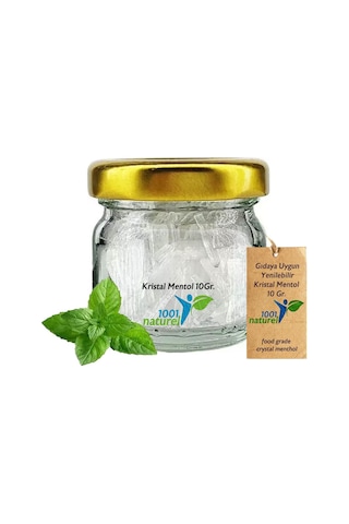 1001naturel Kristal Mentol Gıdaya Uygun Yenilebilir Granul Crystal Menthol 10 G