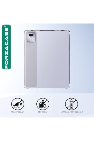 Forzacase Lenovo Tab M11 11 İnch İle Uyumlu Anti Shock Silikon Kılıf Şeffaf - Fc014 Arka Kapak