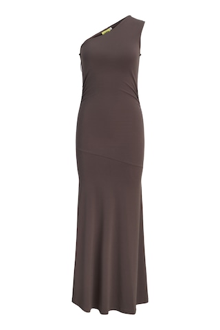 Jack & Jones Kadin Tek Omuz Kolsuz Uzun Elbise - Paulina - 12296483 Chocolate Martini