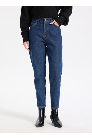Jeep Mavi Kadın Mom Fit Yıkamalı Denim Pantolon J5wl-pnt7030 İndigo