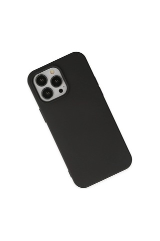 Apple İphone 14 Pro Max Kılıf Nano İçi Kadife Silikon - Siyah