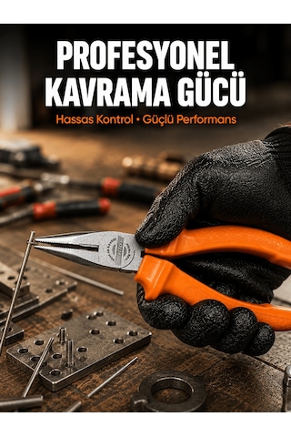 Shnstore Uzun İnce Çeneli Profesyonel Kargaburun Dayanıklı Çelik El Aleti Shntknd0720