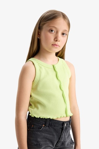 Defacto Kız Çocuk Bisiklet Yaka Atlet E6741a825hsgn404 Yeşil