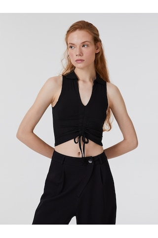 Slim Fit Kadın Atlet Siyah