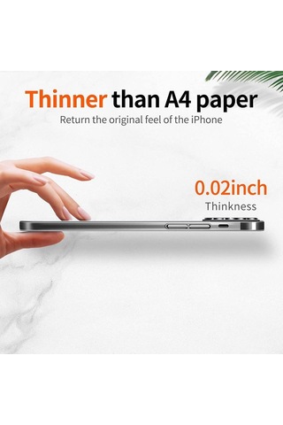 iPhone Uyumlu 14 Kilif Sararmayan Ince Seffaf Sert Pc White Kapak 557050847