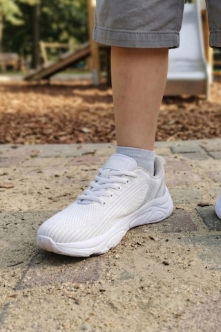 In Step Pure White Ultra Hafif Nefes Alabilir Çocuk Spor Ayakkabı - Beyaz
